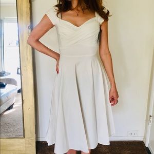 Classic Stop Staring! Madstyle Swing dress. Ivory.